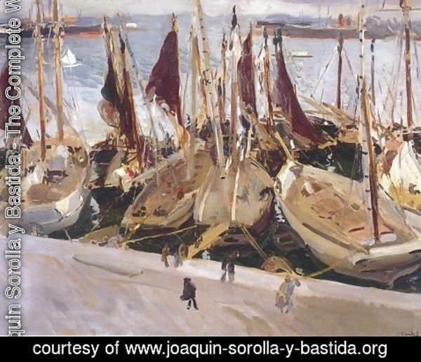 Joaquin Sorolla y Bastida - Boats in the Port, Valencia