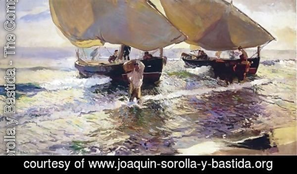 Joaquin Sorolla y Bastida - The arrival of the boats