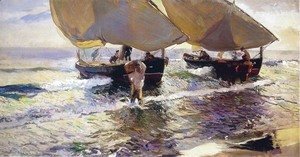 Joaquin Sorolla y Bastida - The arrival of the boats