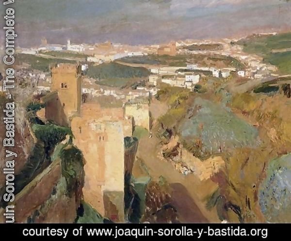 Joaquin Sorolla y Bastida - Tower of Seven, pont Alhambra, Granada