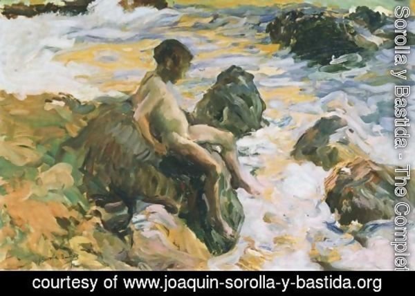Joaquin Sorolla y Bastida - Boy in Sea Foam